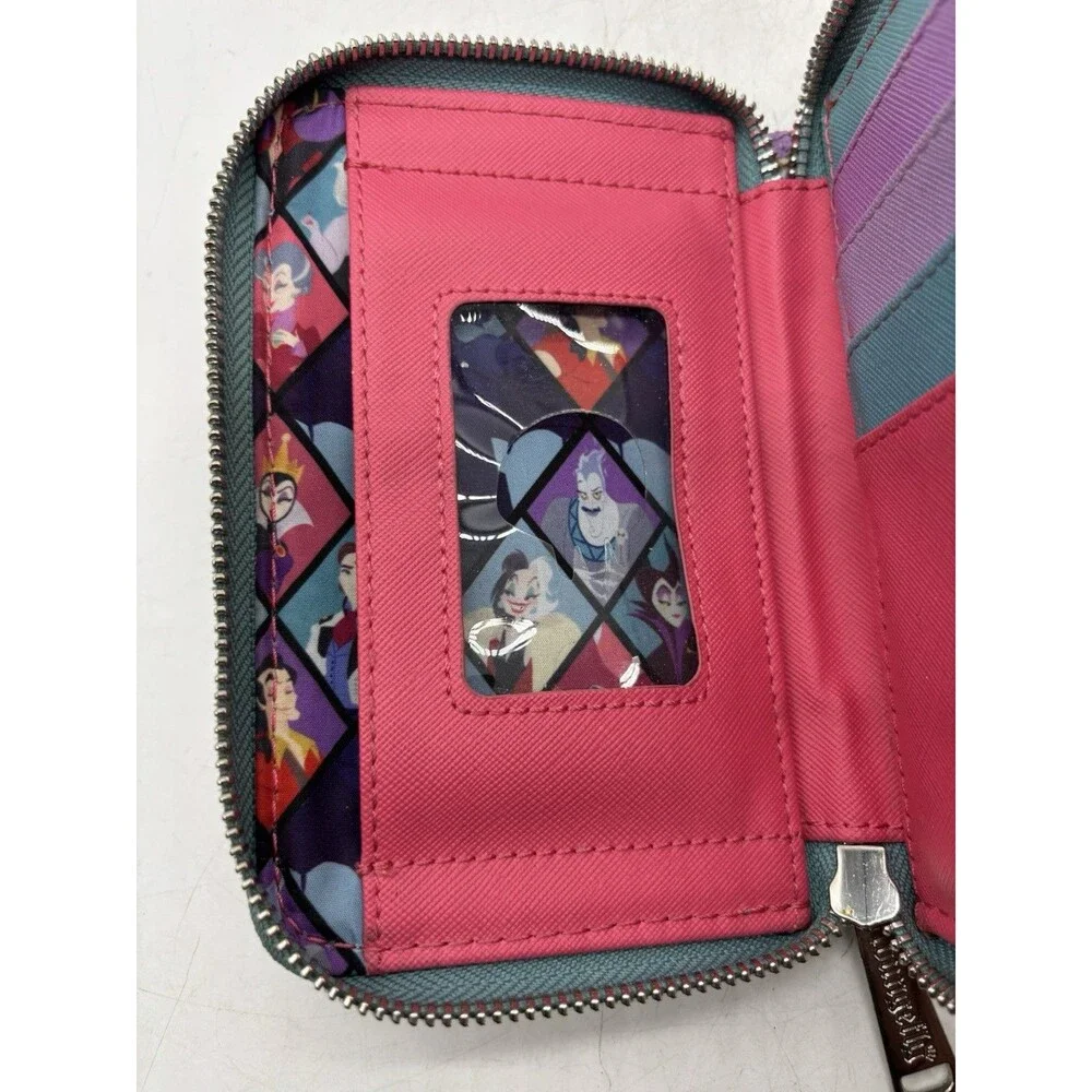 Loungefly Disney Villains Queen Zip Around Wallet Card Holder